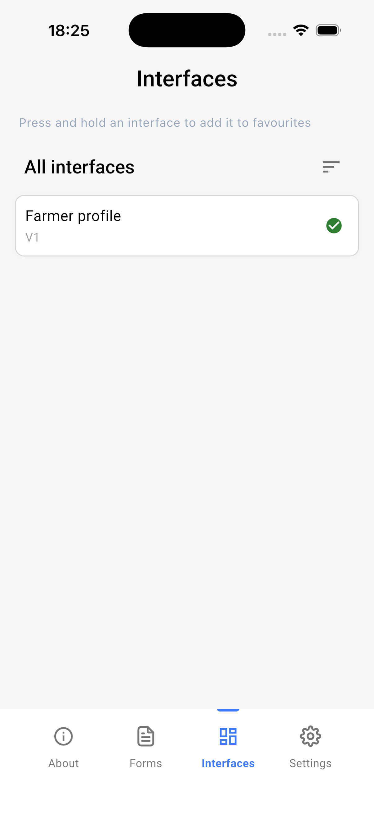 The Interfaces tab