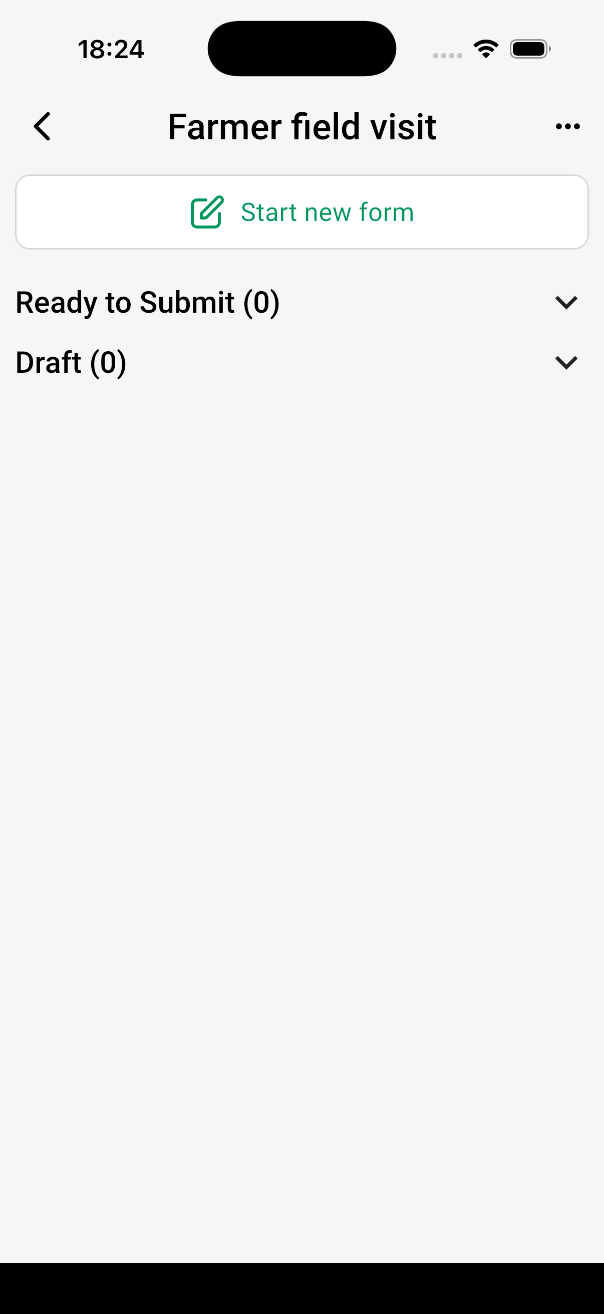 A form's submissions screen