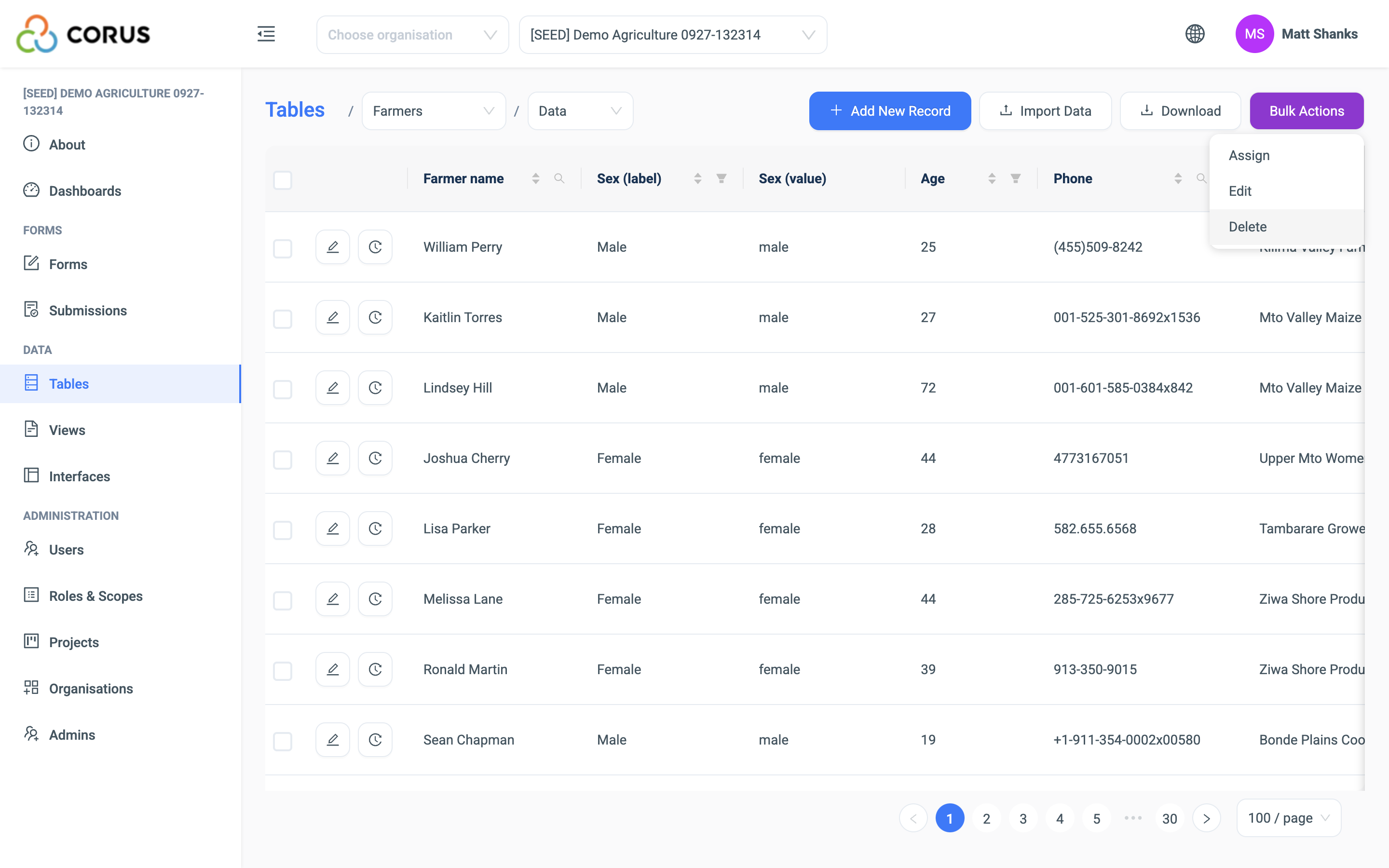 Bulk Actions