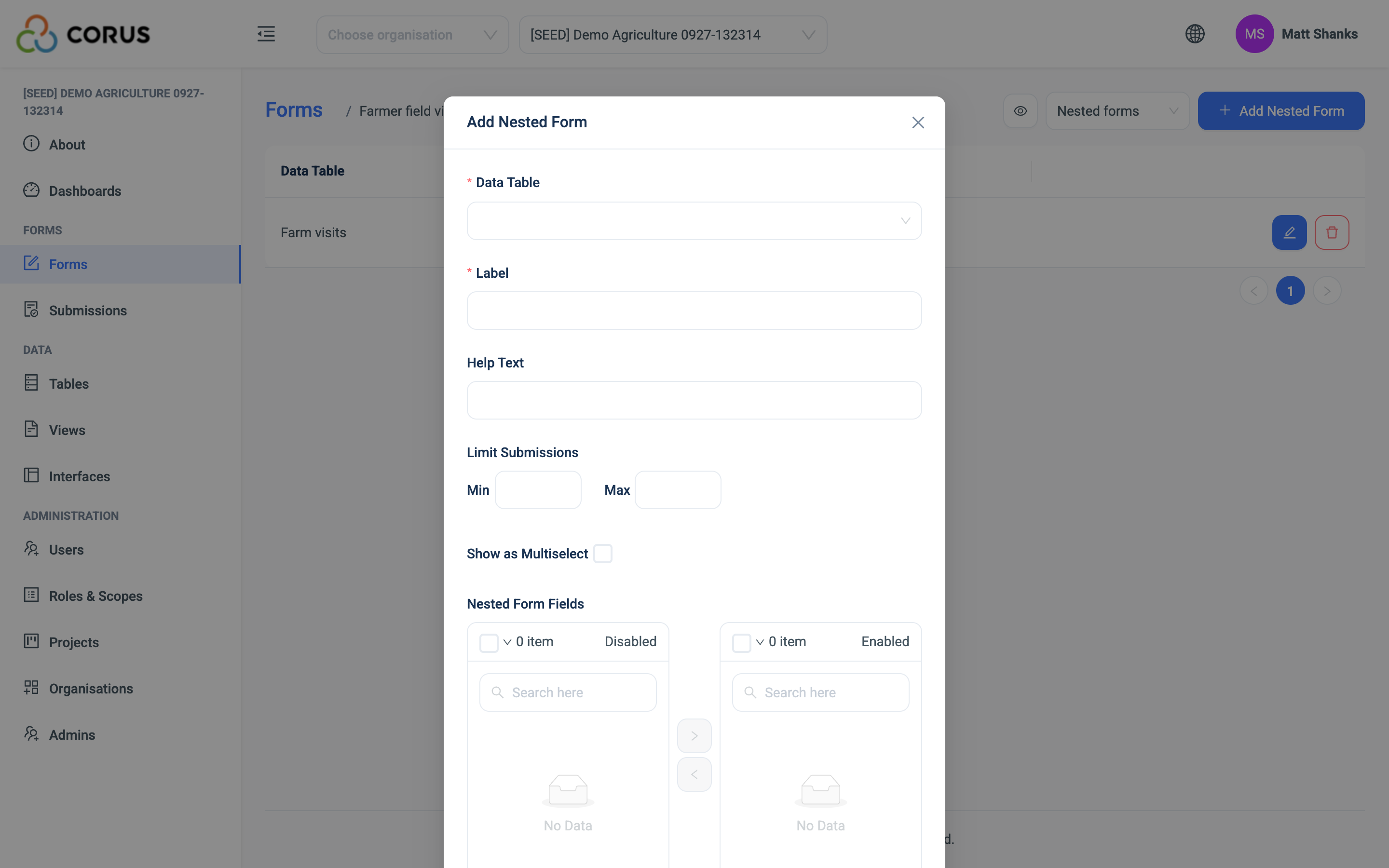 Add Nested Form