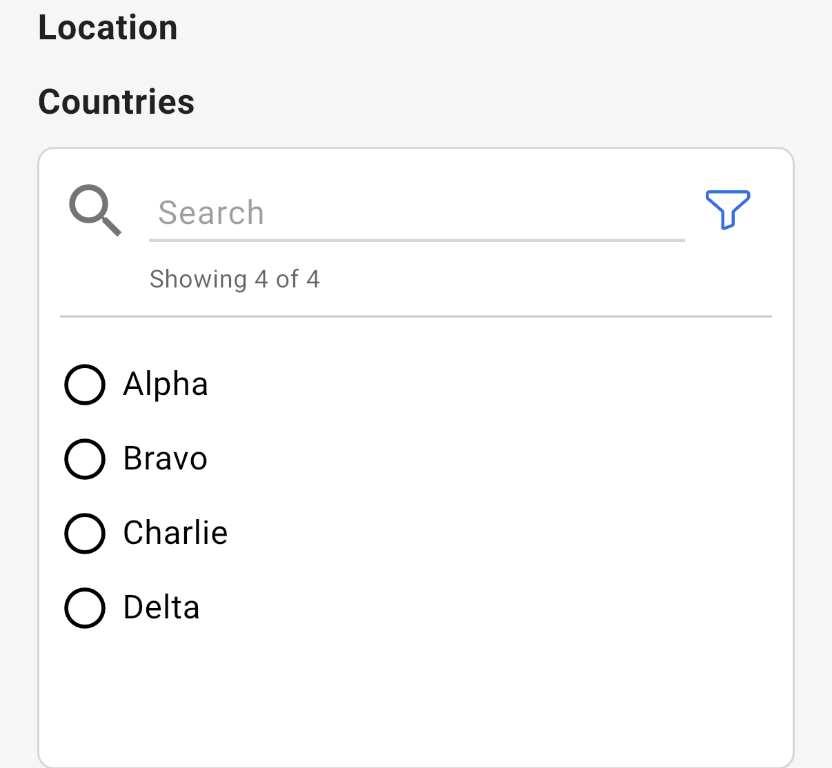 The Cascading Select question in the 3D app, before any pick