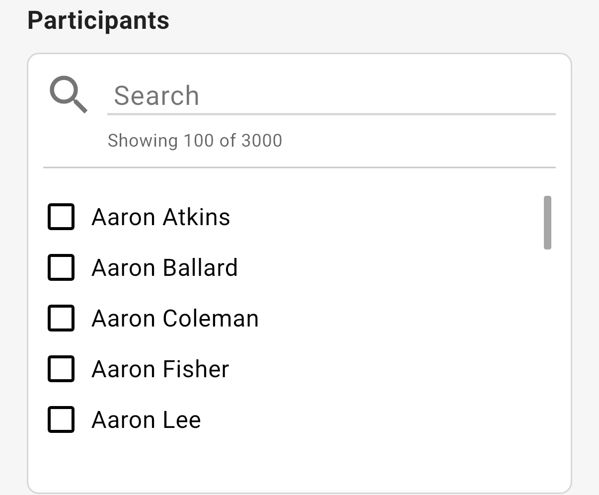 A Nested Form in Multi-Select mode in the 3D app