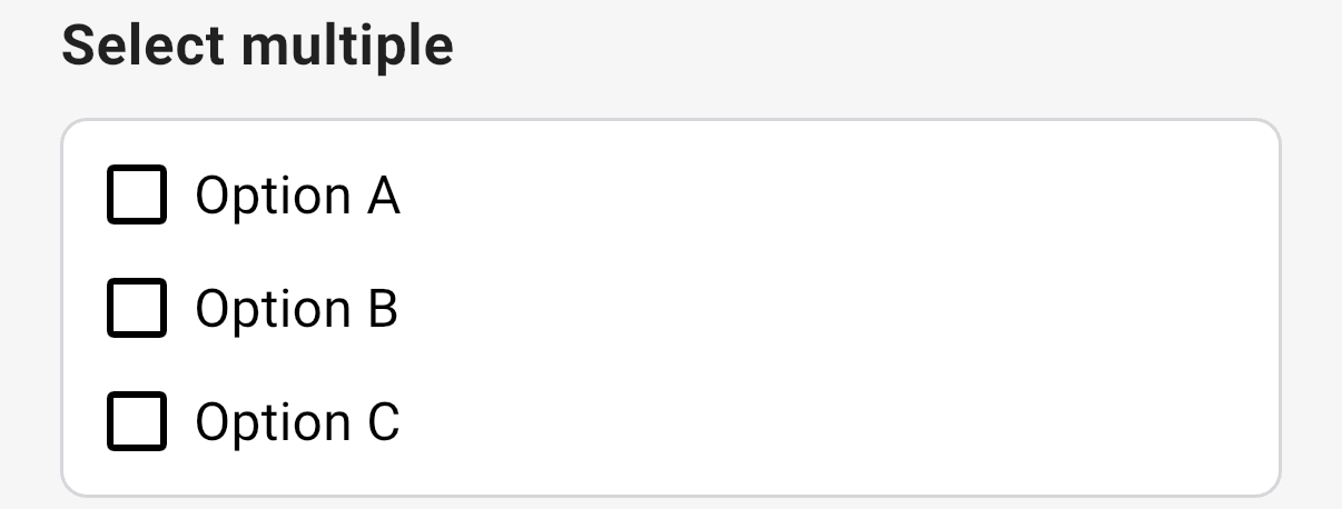 A Multi-Select question in the 3D app